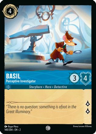 (140/204)  Basil - Perceptive Investigator - Rise of the Floodborn  Cold Foil