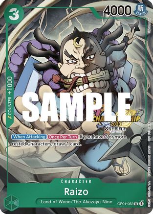(OP01-052) Raizo (CS 2023 Event Pack) - One Piece Promotion Cards Foil