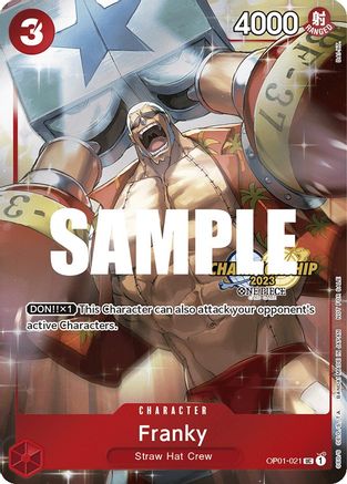 (OP01-021) Franky (CS 2023 Celebration Pack) - One Piece Promotion Cards Foil