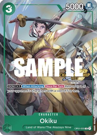 (OP01-035) Okiku (CS 2023 Celebration Pack) - One Piece Promotion Cards Foil