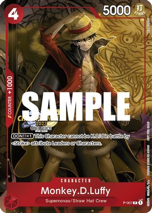 (P-007) Monkey.D.Luffy (007) (CS 2023 Celebration Pack) - One Piece Promotion Cards Foil