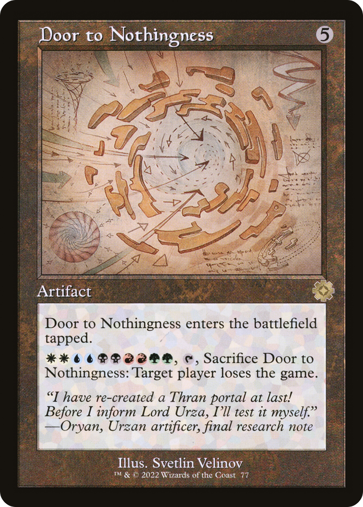 Door to Nothingness (Schematic) (BRR-077) - The Brothers' War Retro Artifacts Foil