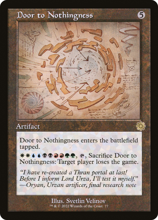 Door to Nothingness (Schematic) (BRR-077) - The Brothers' War Retro Artifacts Foil