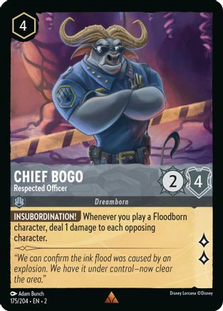 (175/204)  Chief Bogo - Respected Officer - Rise of the Floodborn  Cold Foil
