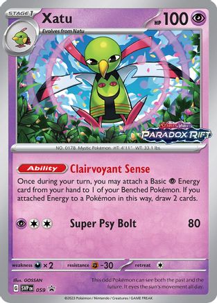 Xatu - 059 59 - SV Scarlet & Violet Promo Cards Holofoil