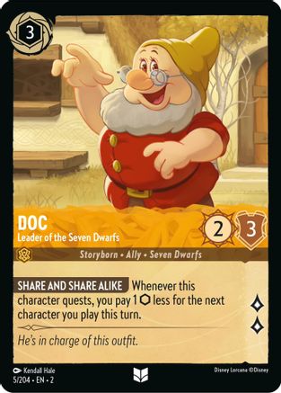 (005/204)  Doc - Leader of the Seven Dwarfs - Rise of the Floodborn  Cold Foil