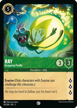 (092/204)  Ray - Easygoing Firefly - Rise of the Floodborn  Cold Foil