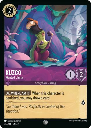 (045/204)  Kuzco - Wanted Llama - Rise of the Floodborn  Cold Foil