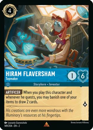 (149/204)  Hiram Flaversham - Toymaker - Rise of the Floodborn  Cold Foil