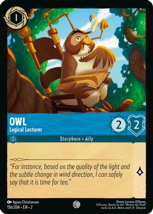 (156/204)  Owl - Logical Lecturer - Rise of the Floodborn  Cold Foil
