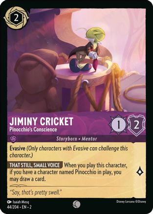 (044/204)  Jiminy Cricket - Pinocchio's Conscience - Rise of the Floodborn  Normal