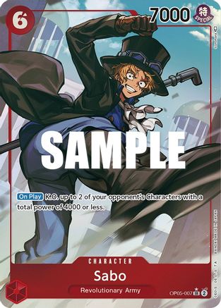 Sabo (007) (Alternate Art) (OP05-007) - Awakening of the New Era Foil