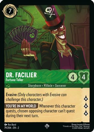 (079/204)  Dr. Facilier - Fortune Teller - Rise of the Floodborn  Cold Foil