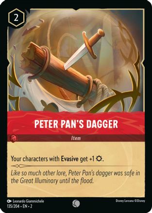 (135/204)  Peter Pan's Dagger - Rise of the Floodborn  Cold Foil