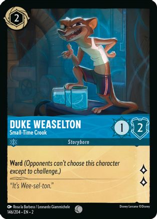 (146/204)  Duke Weaselton - Small-Time Crook - Rise of the Floodborn  Cold Foil