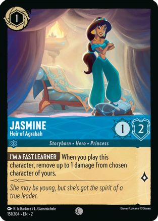 (151/204)  Jasmine - Heir of Agrabah - Rise of the Floodborn  Cold Foil