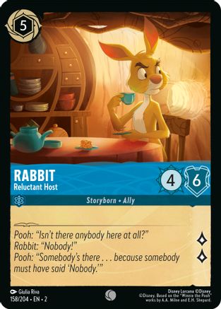 (158/204)  Rabbit - Reluctant Host - Rise of the Floodborn  Cold Foil