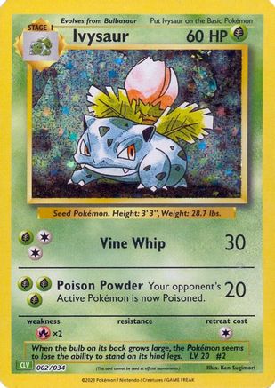 Ivysaur (2/034) - Trading Card Game Classic Holofoil - Classic Collection
