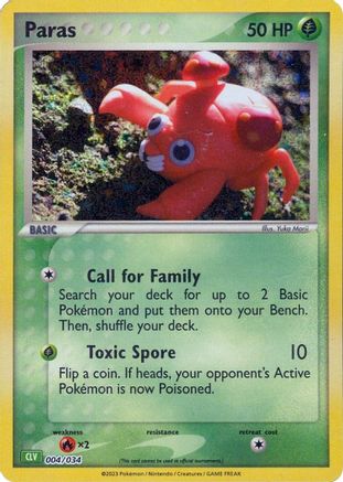 Paras (4/034) - Trading Card Game Classic Holofoil - Classic Collection