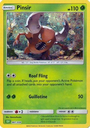 Pinsir (7/034) - Trading Card Game Classic Holofoil - Classic Collection