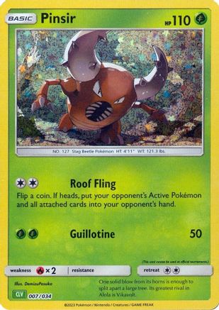 Pinsir 7 - Trading Card Game Classic Holofoil