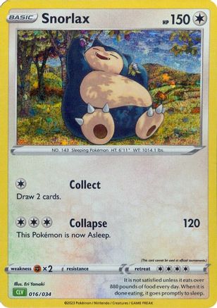 Snorlax 16 - Trading Card Game Classic Holofoil