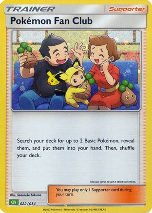 Pokemon Fan Club (CLV) 22 - Trading Card Game Classic Holofoil