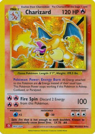 Charizard (3/034) - Trading Card Game Classic Holofoil - Classic Collection