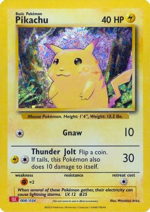 Pikachu 8 - Trading Card Game Classic Holofoil