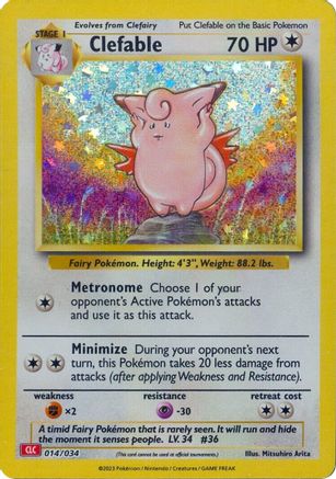 Clefable 14 - Trading Card Game Classic Holofoil