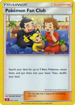 Pokemon Fan Club (CLC) (22/034) - Trading Card Game Classic Holofoil - Classic Collection
