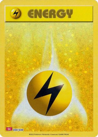 Basic Lightning Energy (34/034) - Trading Card Game Classic Holofoil - Classic Collection