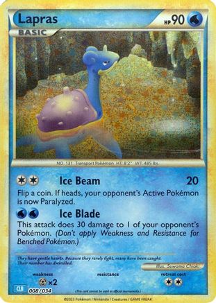 Lapras 8 - Trading Card Game Classic Holofoil