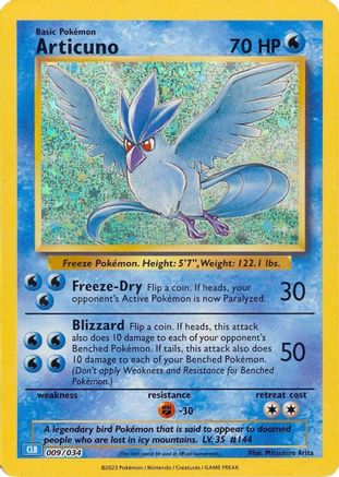 Articuno 9 - Trading Card Game Classic Holofoil