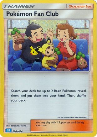 Pokemon Fan Club (CLB) 24 - Trading Card Game Classic Holofoil