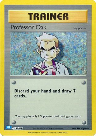 Professor Oak (CLB) 25 - Trading Card Game Classic Holofoil