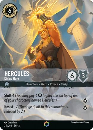 (215/204)  Hercules - Divine Hero (Enchanted) - Rise of the Floodborn  Holofoil