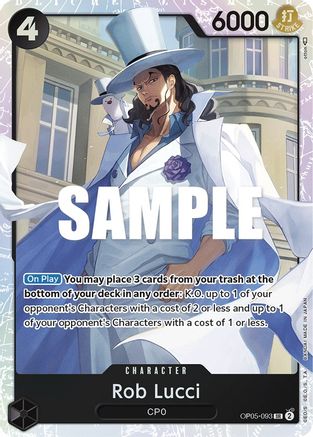 (OP05-093) Rob Lucci (093) - Awakening of the New Era Foil