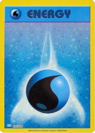 Basic Water Energy 33 - Trading Card Game Classic Holofoil