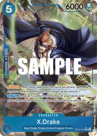 (OP05-055) X.Drake (Alternate Art) - Awakening of the New Era Foil