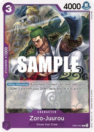 (OP05-067) Zoro-Juurou - Awakening of the New Era Foil
