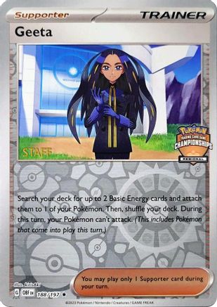 Geeta (Regional Championships) [Staff] (188/197) - League & Championship Cards Reverse Holofoil - Promo