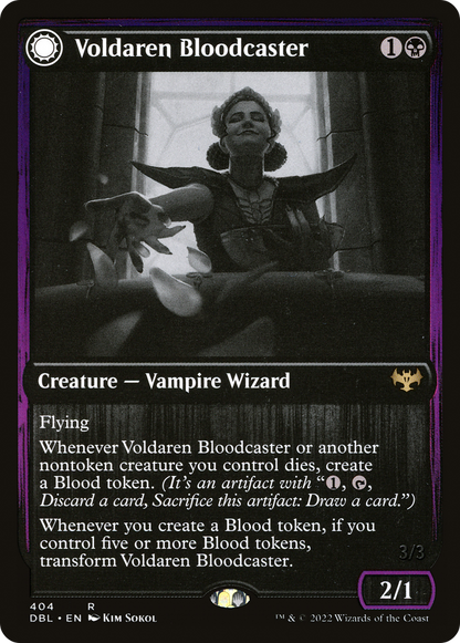 Voldaren Bloodcaster // Bloodbat Summoner (DBL-404) - Innistrad: Double Feature: (Double Faced Transform)