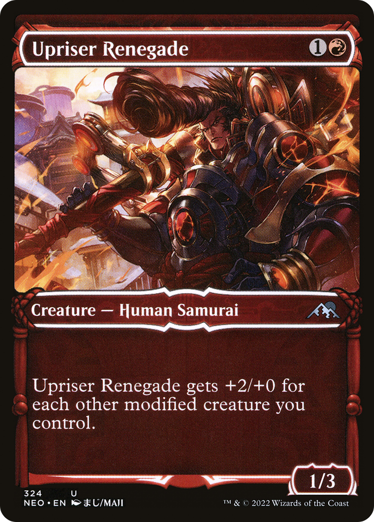 Upriser Renegade (NEO-324) - Kamigawa: Neon Dynasty: (Showcase) Foil