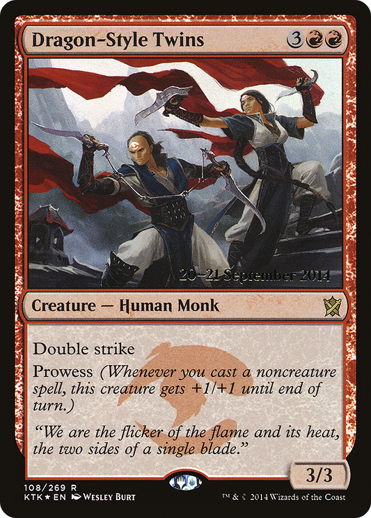 Dragon-Style Twins (PKTK-108S) - Khans of Tarkir Promos Foil