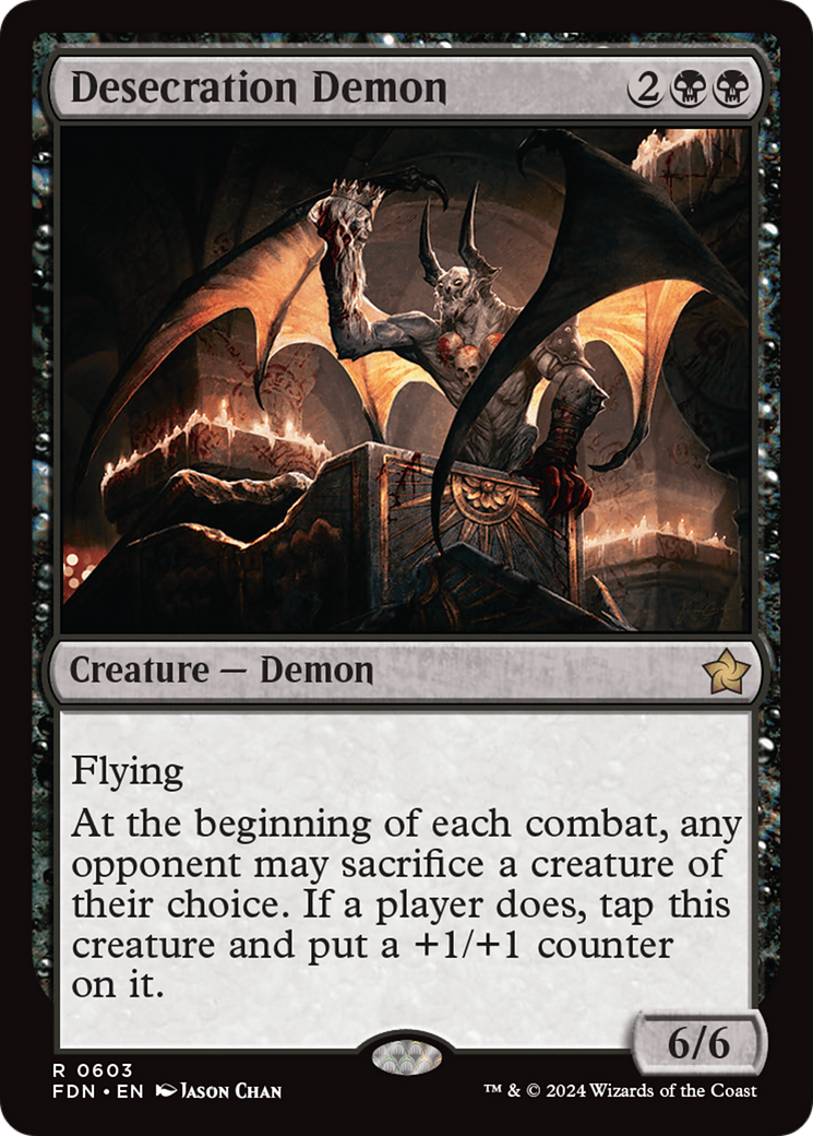 Desecration Demon (FDN-603) - Foundations Foil