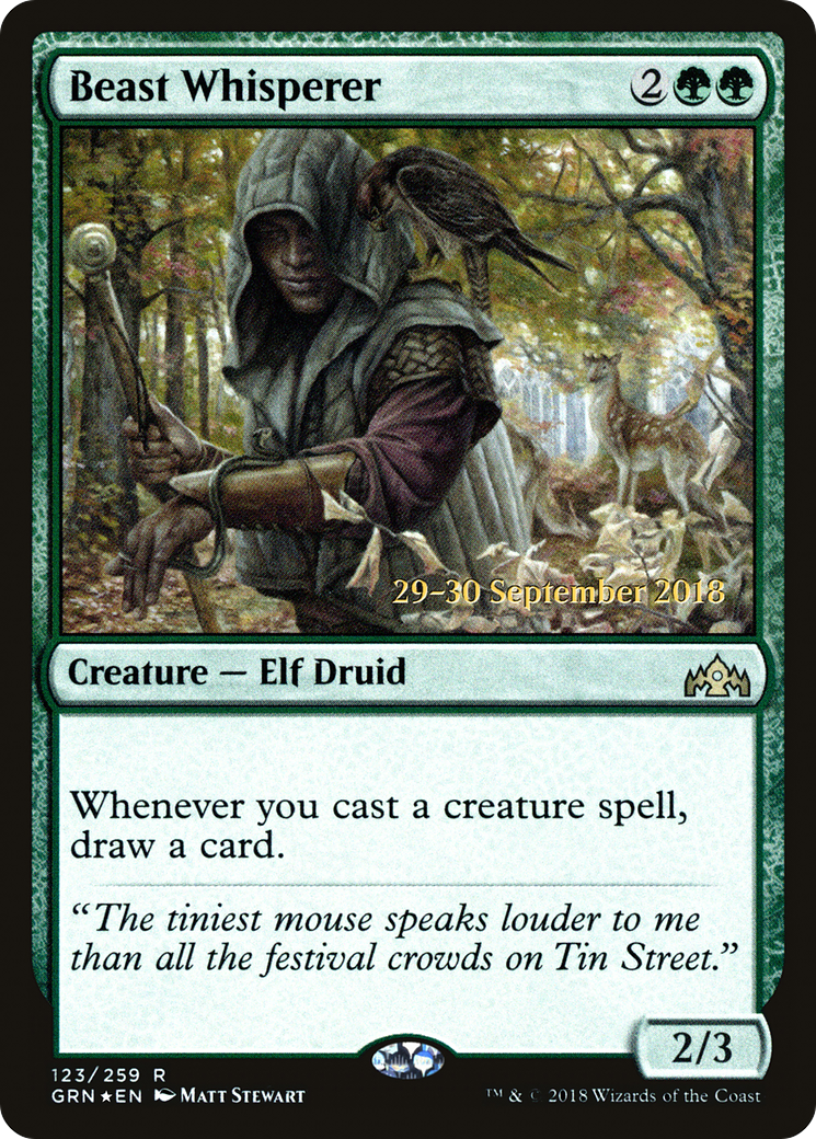 Beast Whisperer (PRE-123S) - Guilds of Ravnica Promos (Prerelease) Foil