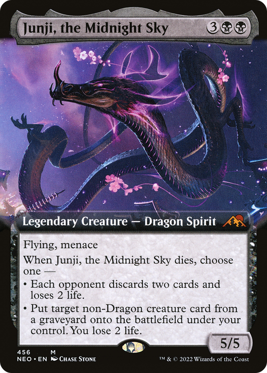 Junji, the Midnight Sky (NEO-456) - Kamigawa: Neon Dynasty: (Extended Art)