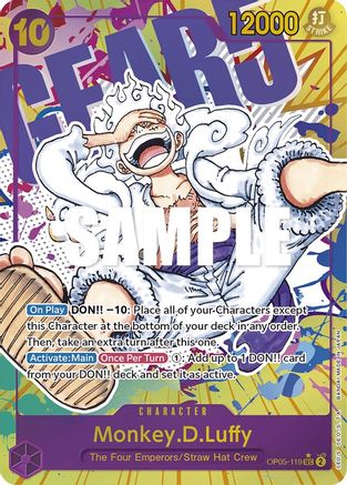 (OP05-119) Monkey.D.Luffy (119) (Alternate Art) - Awakening of the New Era Foil