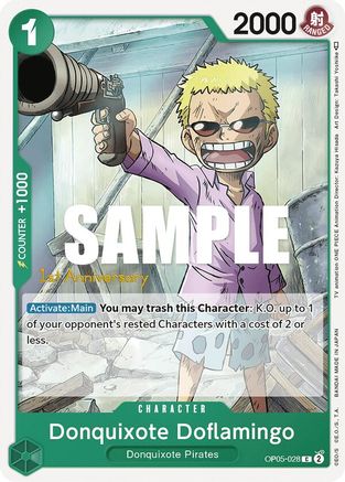 (OP05-028) Donquixote Doflamingo (028) - Awakening of the New Era: 1st Anniversary Tournament Cards Normal